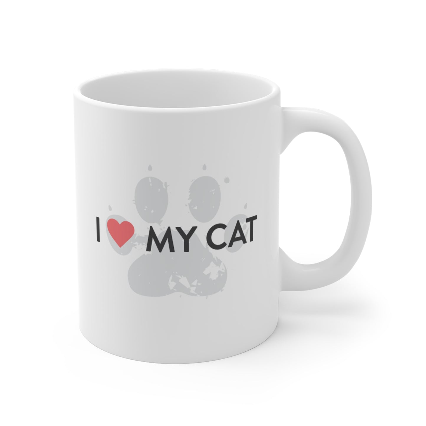 I My Cat Mug — Cute Cat Paw Coffee Cup, Gift for Cat Lovers