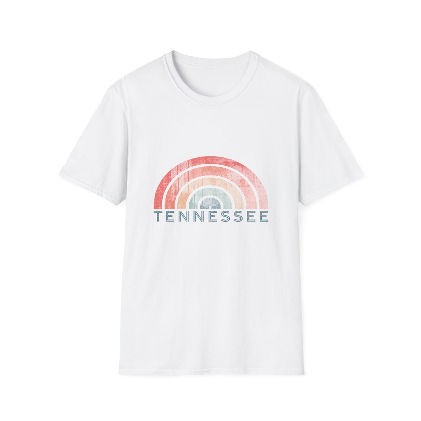 Tennessee Rainbow T-Shirt — Vintage Pastel State Pride Tee