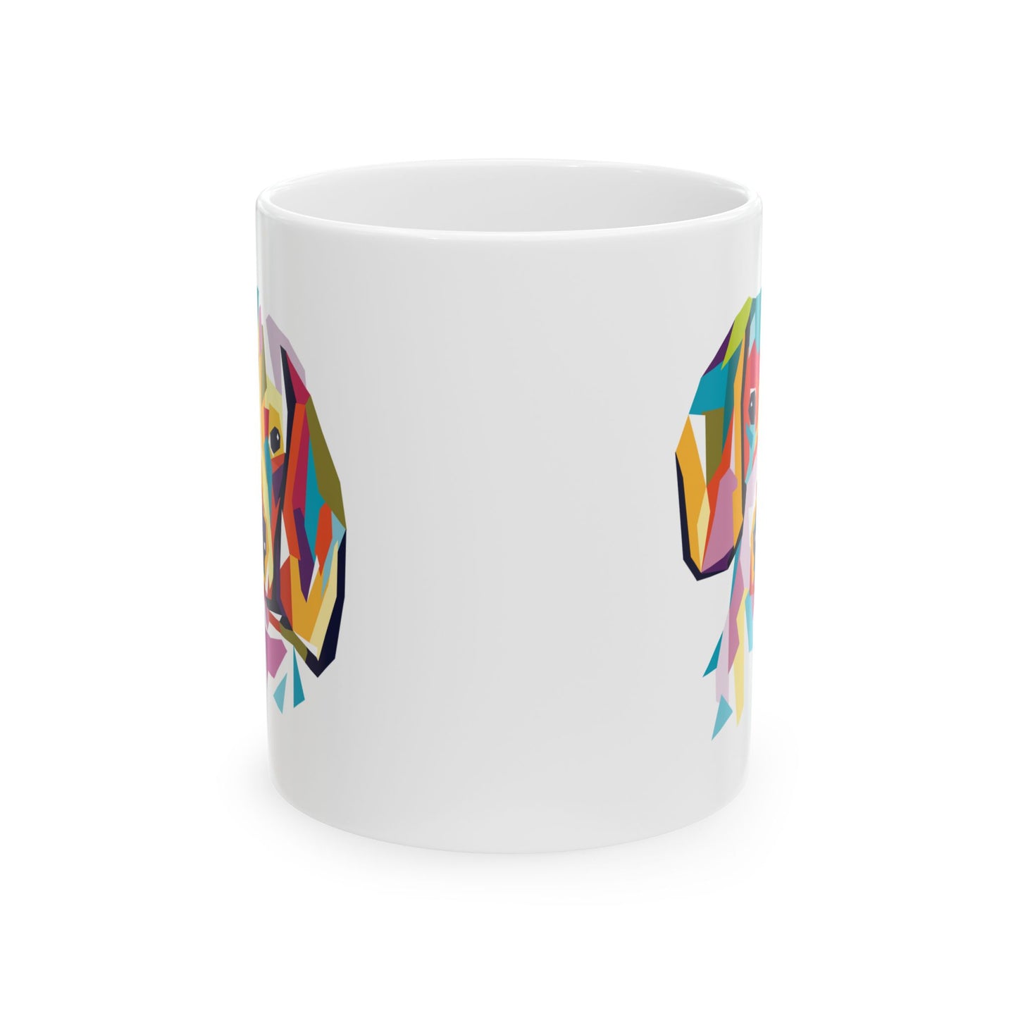 Picasso Dachshund Ceramic Mug, (11oz, 15oz)