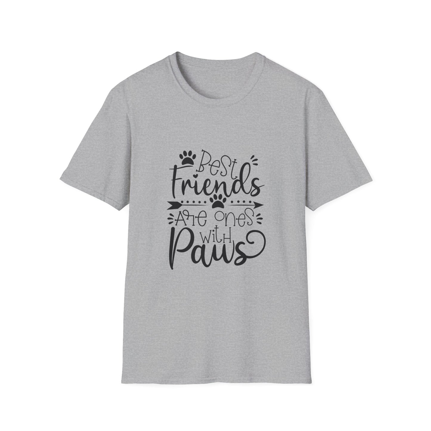 Best Friends Are Ones With Paws T-Shirt – Cute Pet Lover Tee