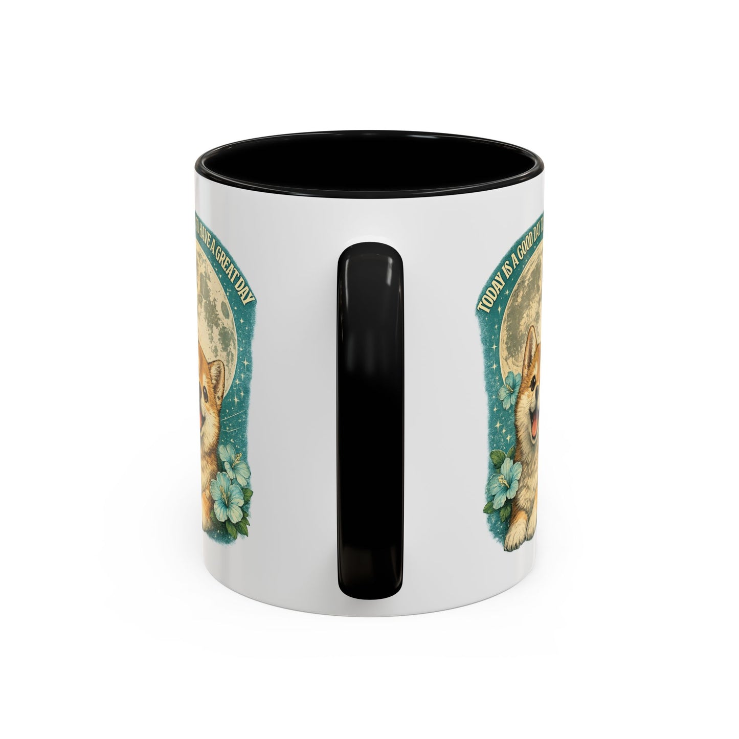 Cute Corgi Coffee Mug — "Today is a Good Day to Have a Great Day" Accent Mug