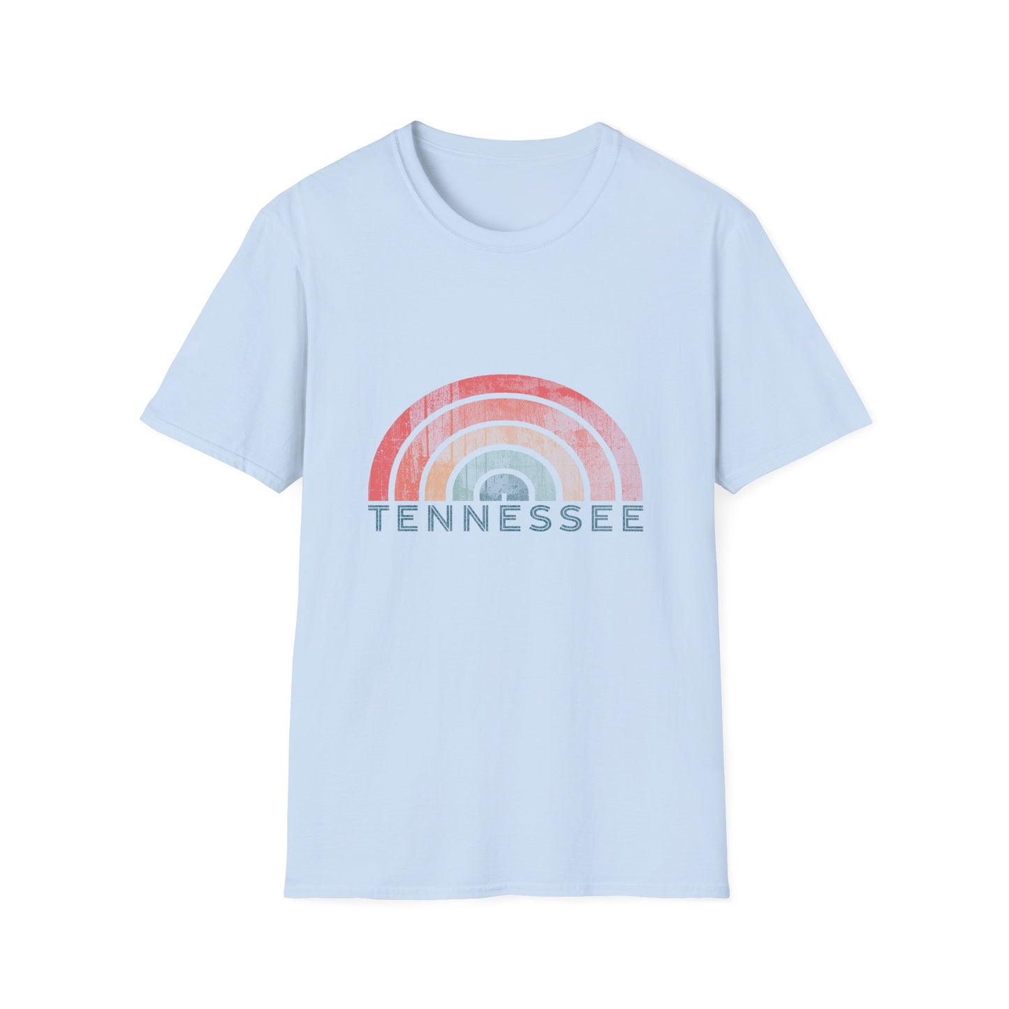 Tennessee Rainbow T-Shirt — Vintage Pastel State Pride Tee