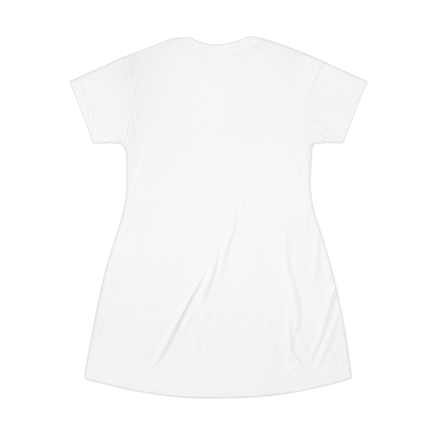 Kiss Lip Print T-Shirt Dress — "K.I.S.S. Keep It Simple Sweetheart" Graphic