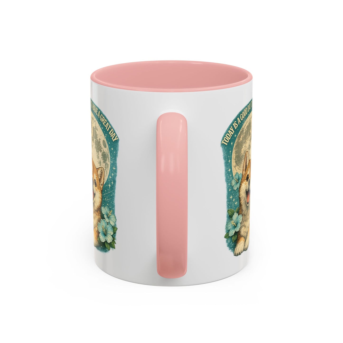 Cute Corgi Coffee Mug — "Today is a Good Day to Have a Great Day" Accent Mug