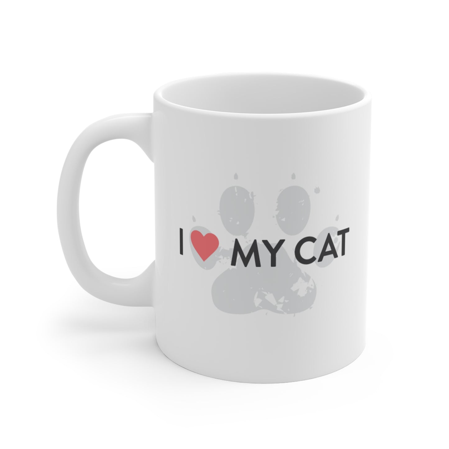 I  My Cat Mug — Cute Cat Paw Coffee Cup, Gift for Cat Lovers