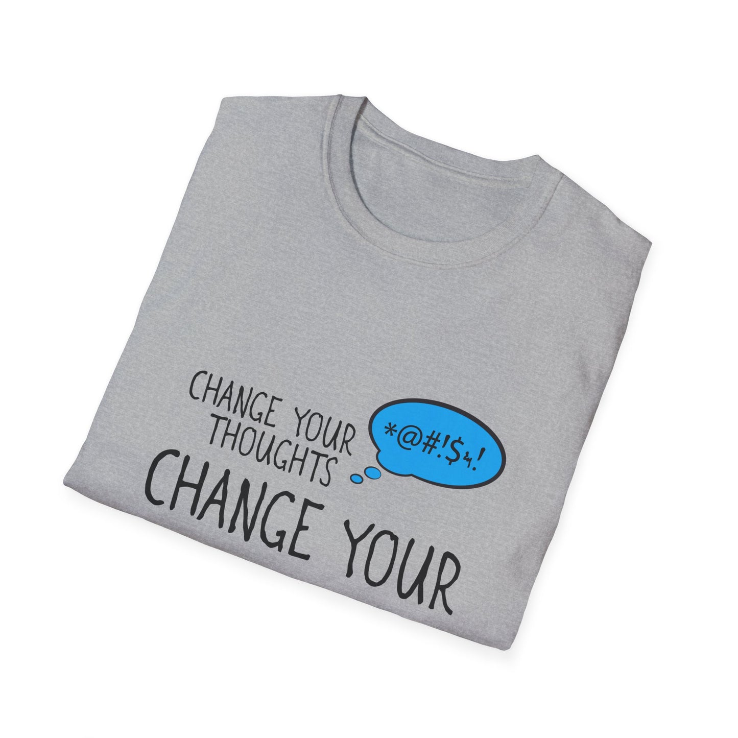 Change Your Thoughts Change Your World T‑Shirt — Positive Mindset Earth Graphic Tee